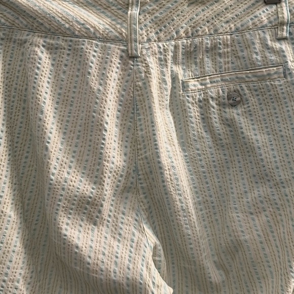 Lilly Pulitzer SearSeeker Teal Stripe Cropped Pants Size 4 - Picture 5 of 7